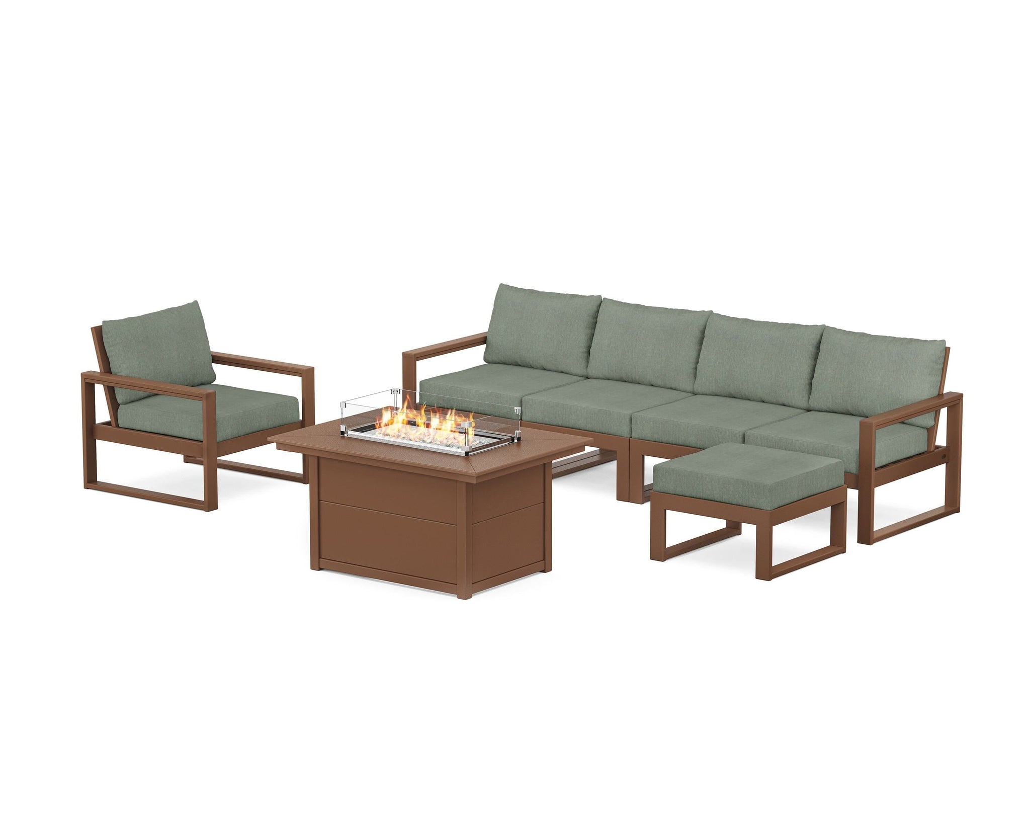 EDGE Sectional Lounge and Fire Pit Set