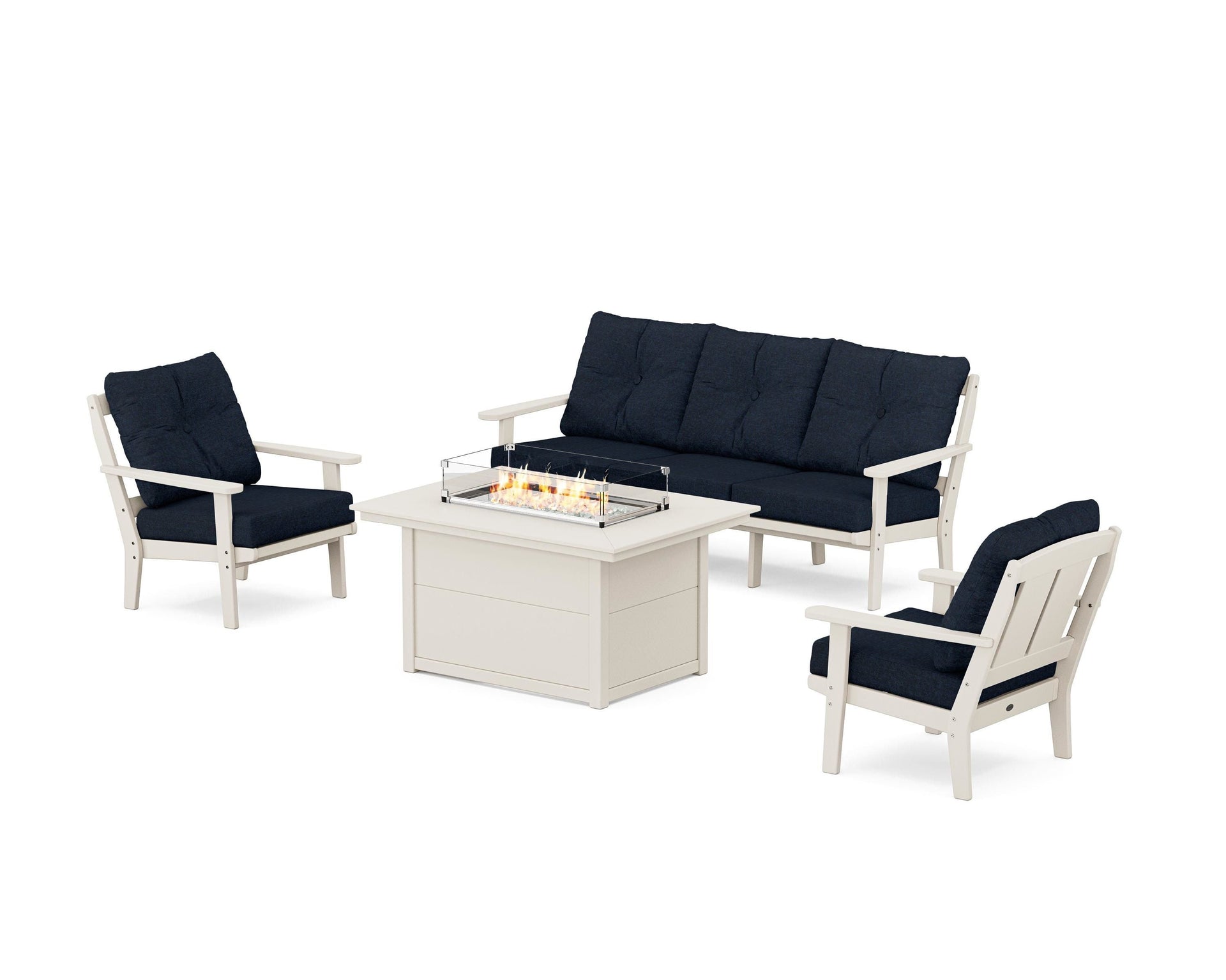 Mission Deep Seating Fire Pit Table Set