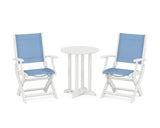 Coastal Folding 3-Piece Round Bistro Dining Set
