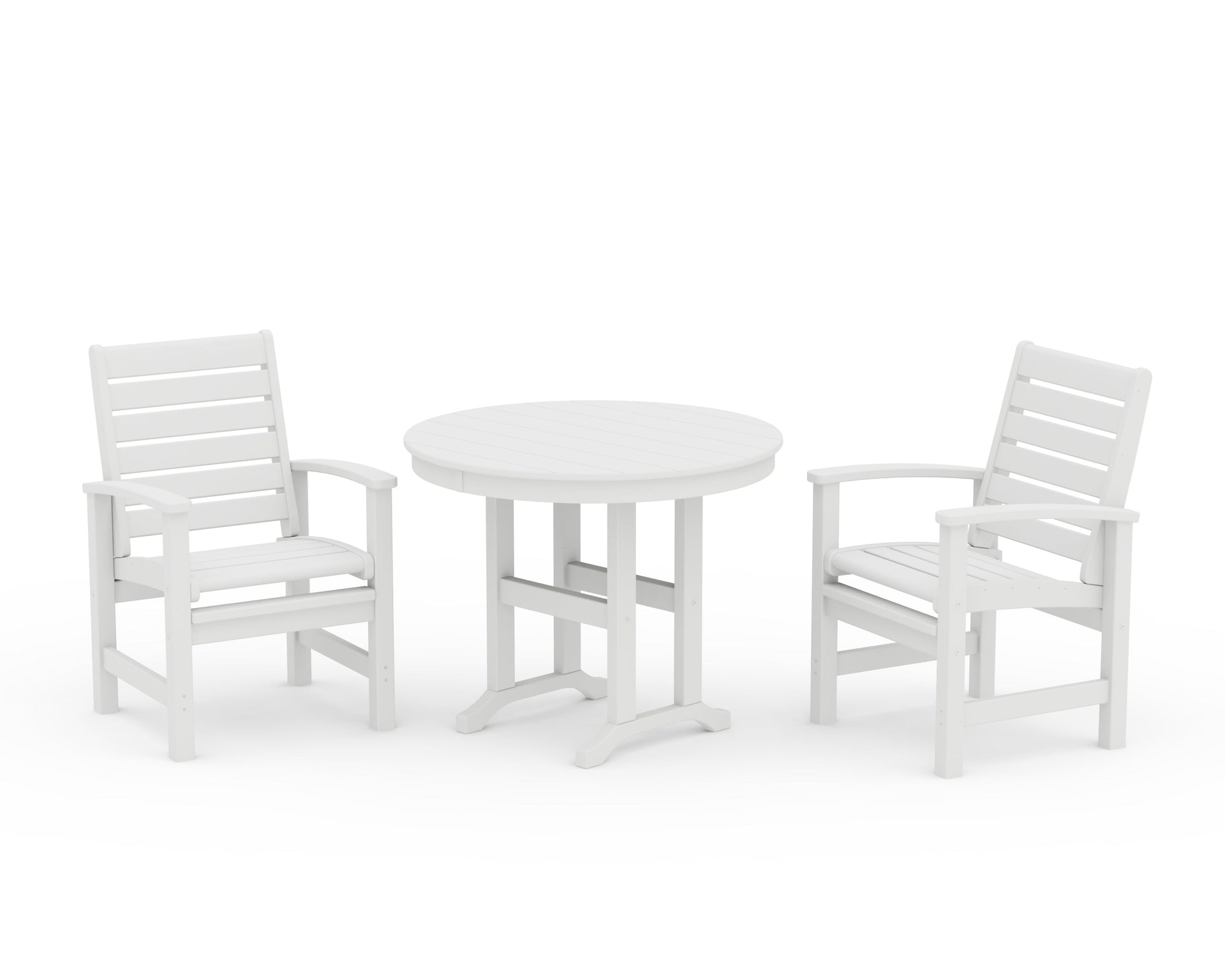Signature 3-Piece Round Farmhouse Dining Set