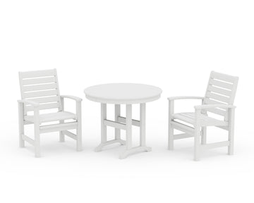 Signature 3-Piece Round Farmhouse Dining Set