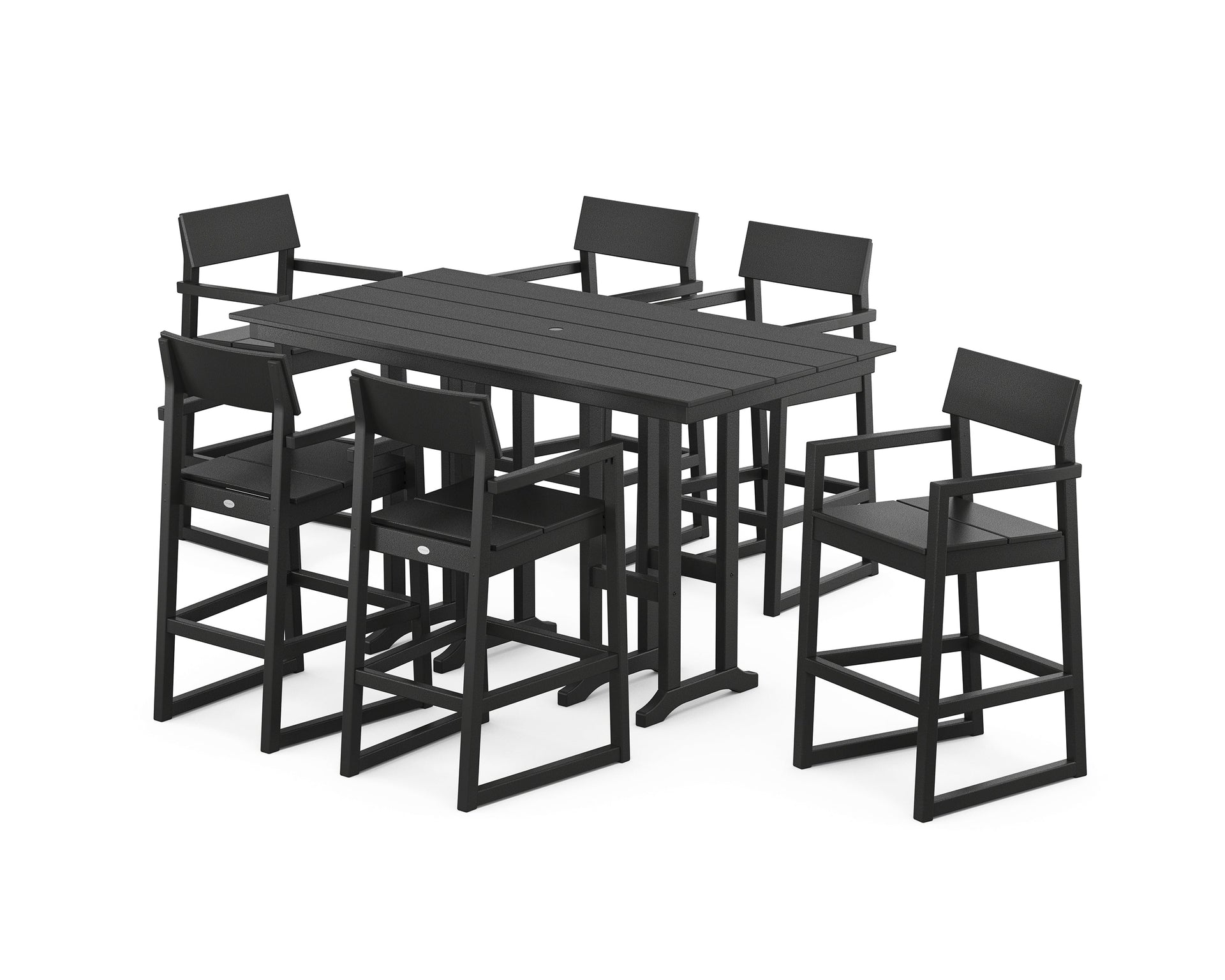 EDGE Arm Chair 7-Piece Farmhouse Bar Set