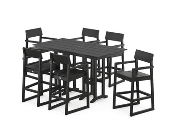 EDGE Arm Chair 7-Piece Farmhouse Bar Set
