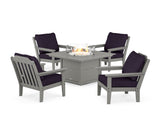 Cottage 5-Piece Deep Seating Set with Fire Pit Table