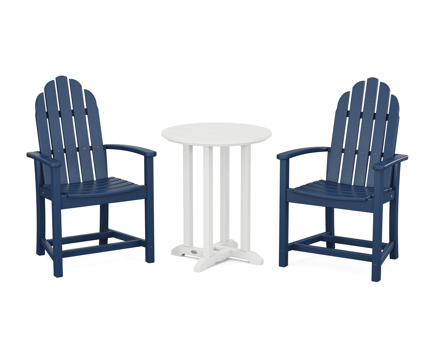 Classic Adirondack 3-Piece Round Bistro Dining Set