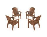 Seashell 4-Piece Upright Adirondack Conversation Set