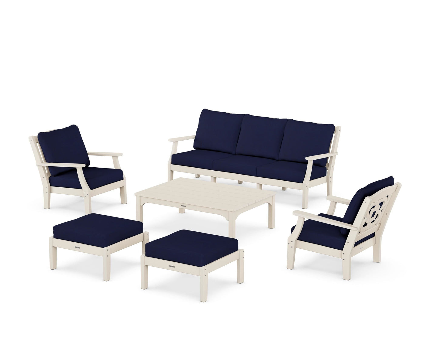 Chinoiserie 6-Piece Lounge Sofa Set