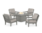 Cottage 5-Piece Deep Seating Set with Fire Pit Table