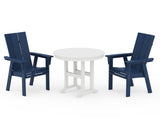 Modern Adirondack 3-Piece Round Dining Set