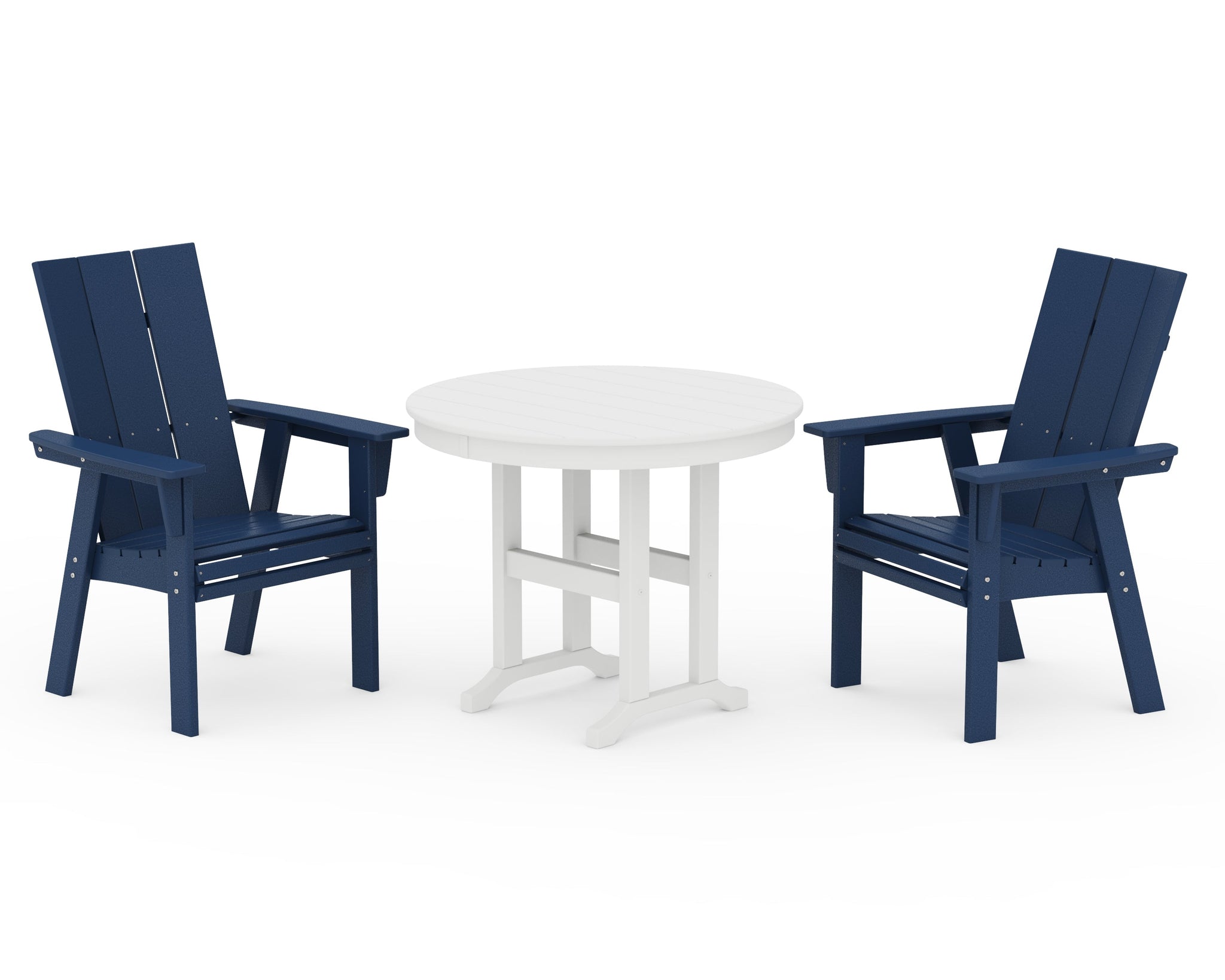 Modern Adirondack 3-Piece Round Dining Set