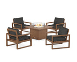 EDGE Sectional 5-Piece Deep Seating Set with Fire Pit Table