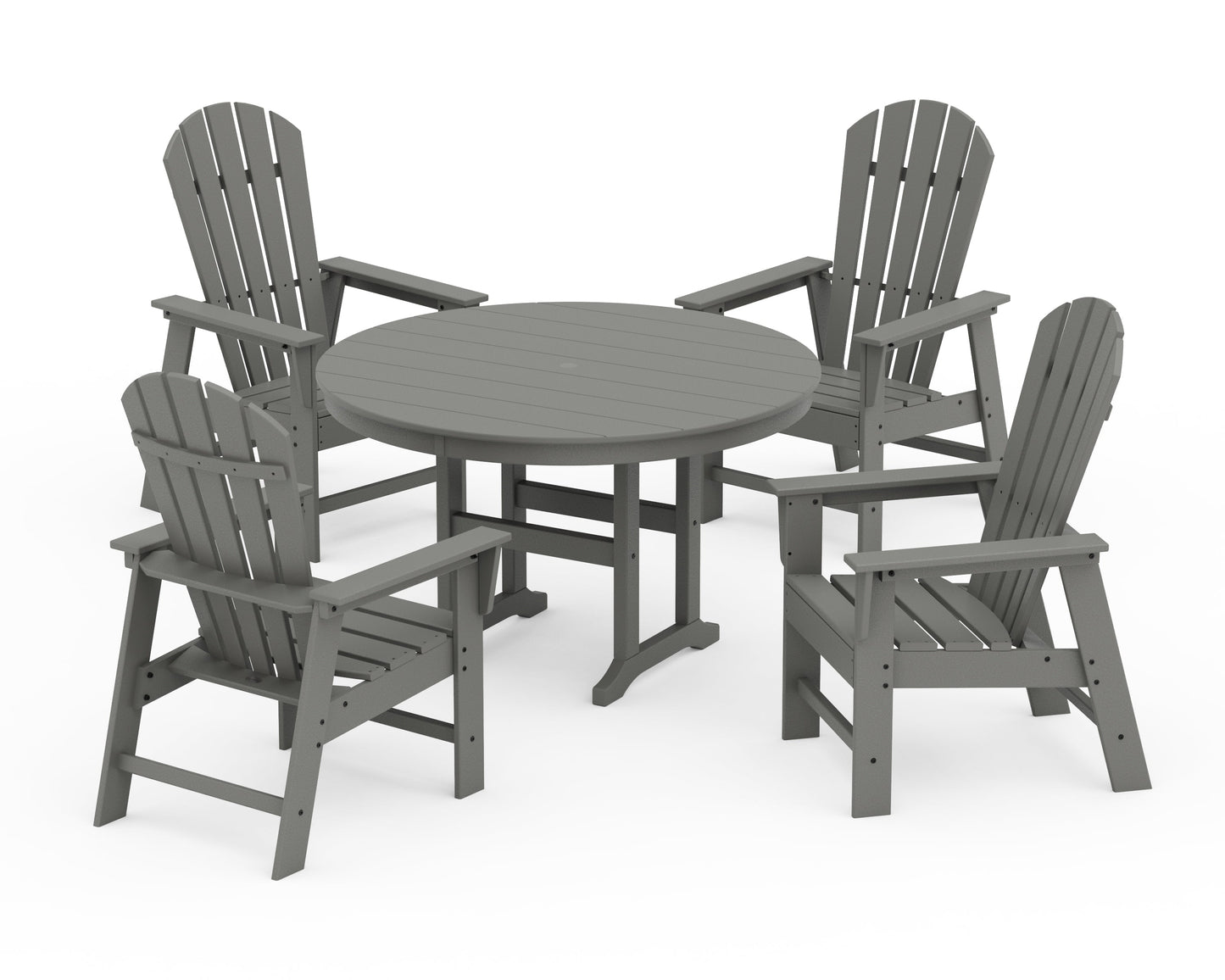 South Beach 5-Piece Round Farmhouse Dining Set