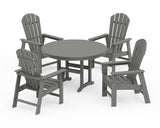 South Beach 5-Piece Round Farmhouse Dining Set