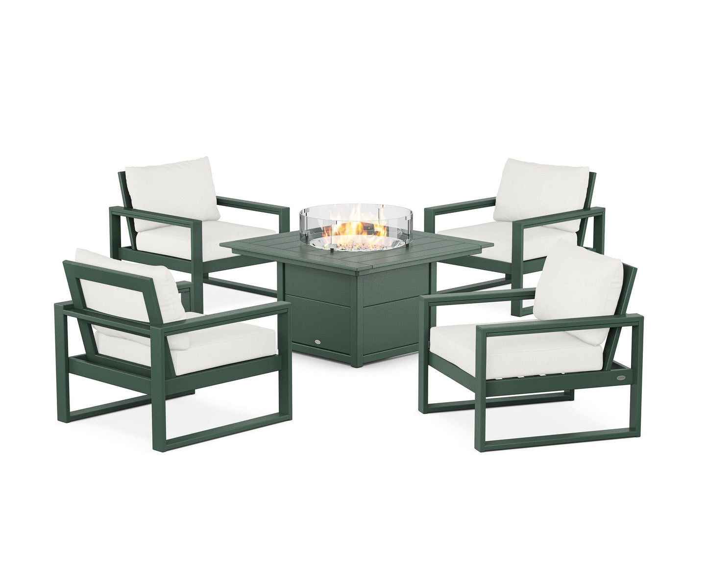 EDGE Sectional 5-Piece Deep Seating Set with Fire Pit Table