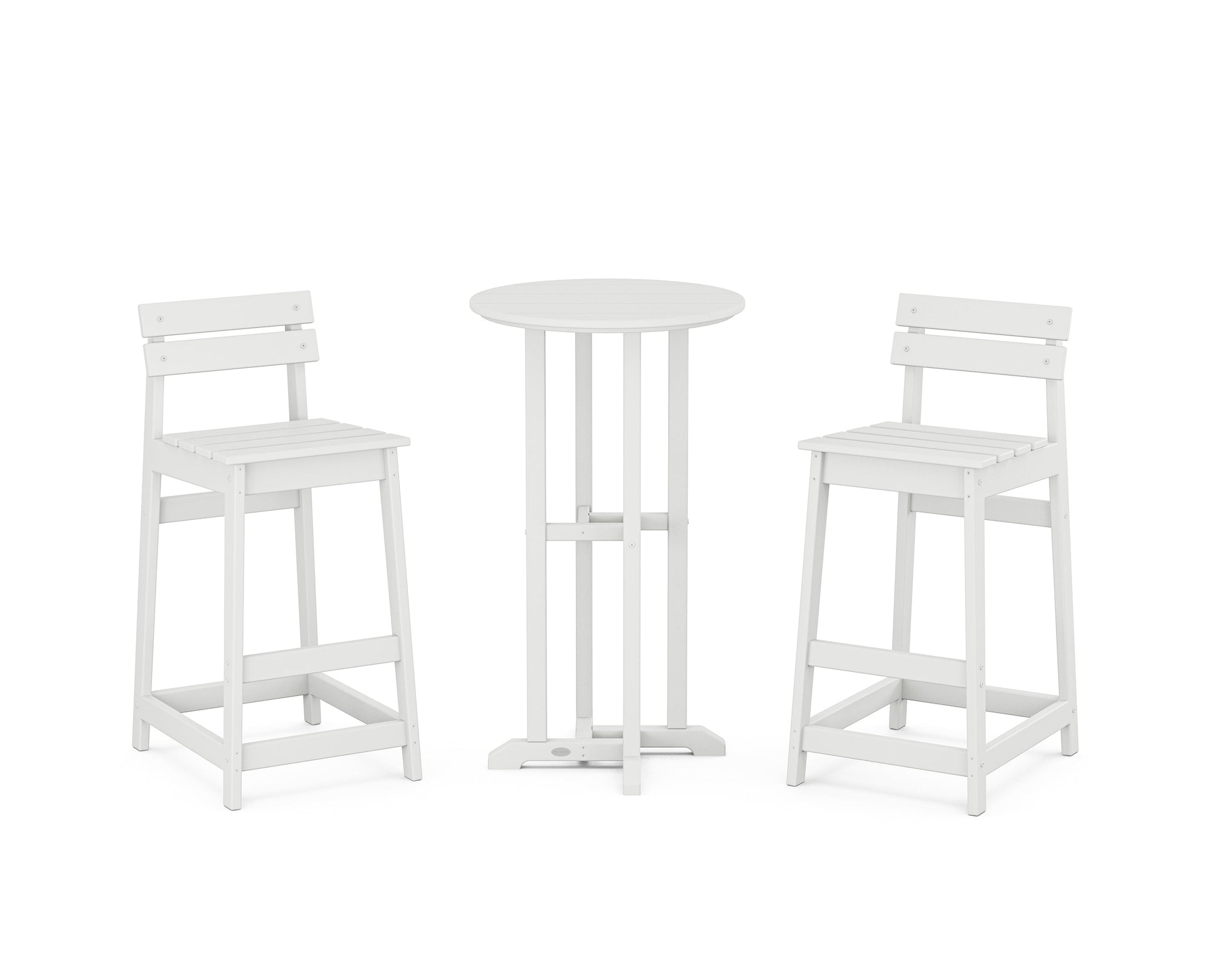 Modern Studio Plaza Lowback Bar Chair 3-Piece Bistro Set