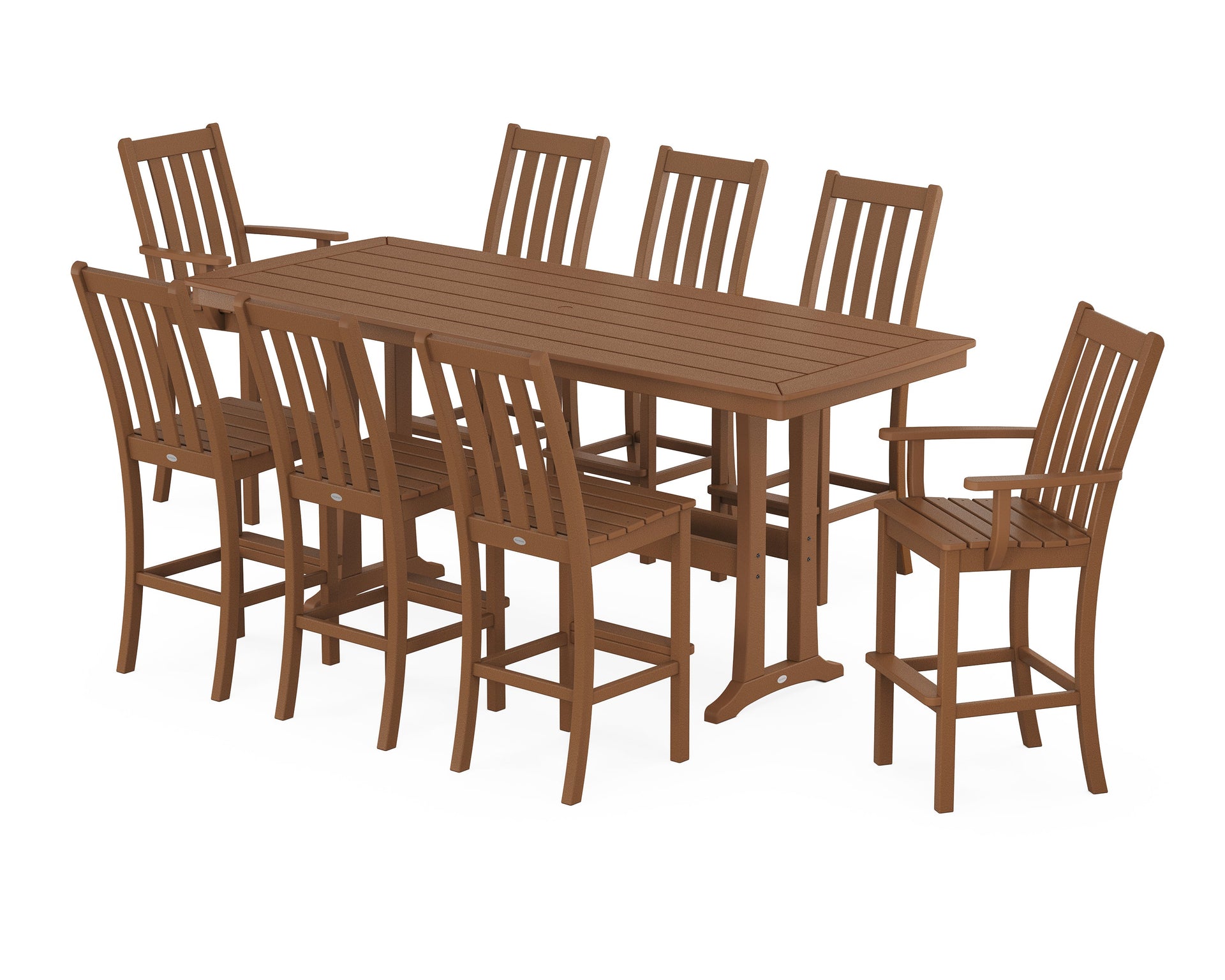 Vineyard 9-Piece Bar Set with Trestle Legs