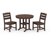 Lakeside Side Chair 3-Piece Round Dining Set