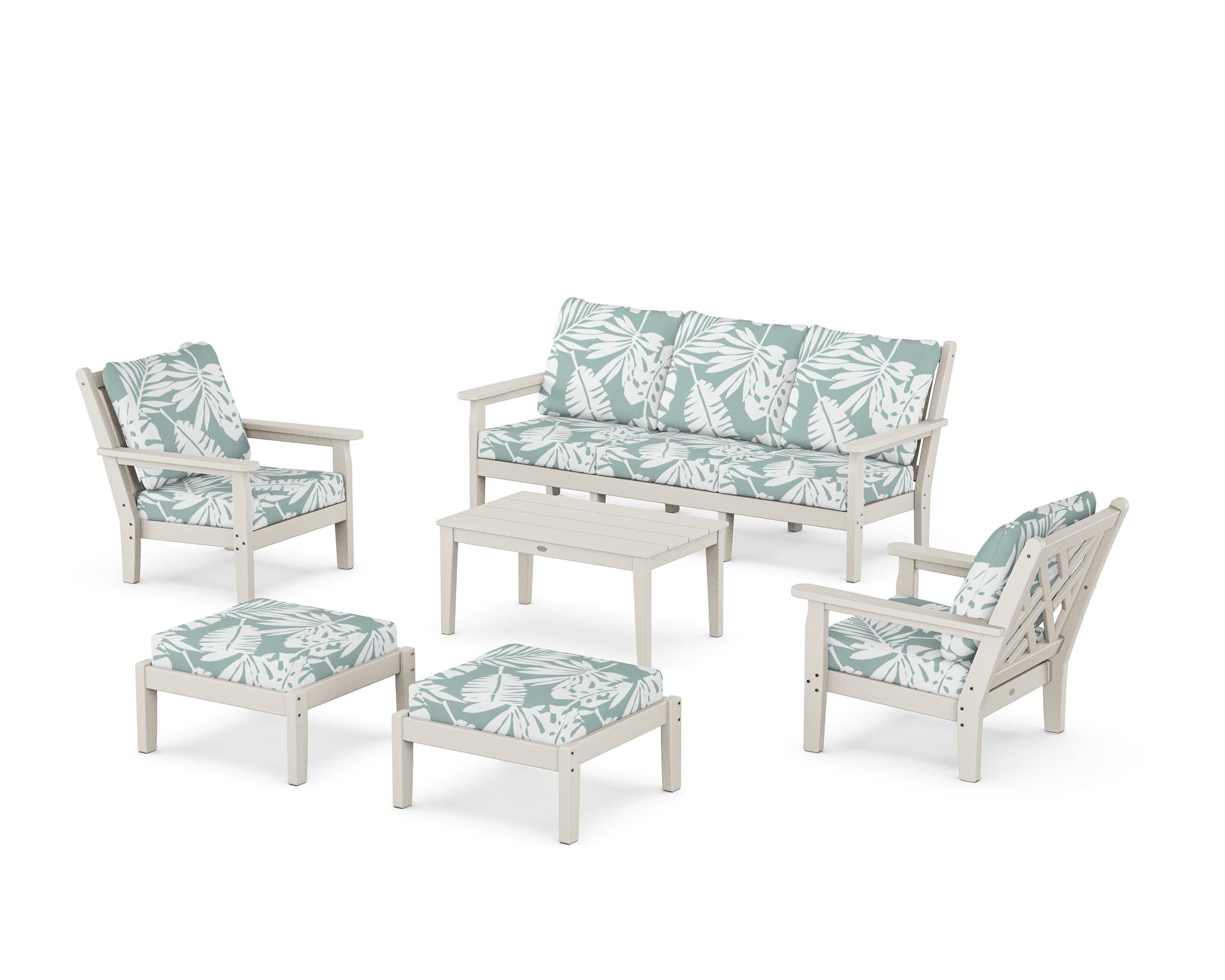 Chippendale 6-Piece Lounge Sofa Set