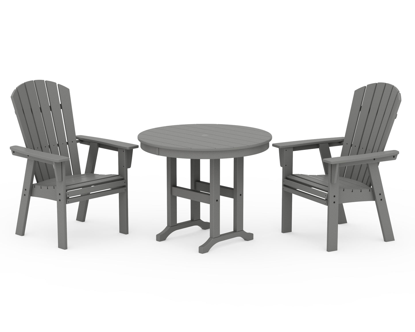 Nautical Adirondack 3-Piece Round Dining Set