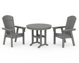 Nautical Adirondack 3-Piece Round Dining Set