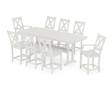Braxton 9-Piece Counter Set with Trestle Legs