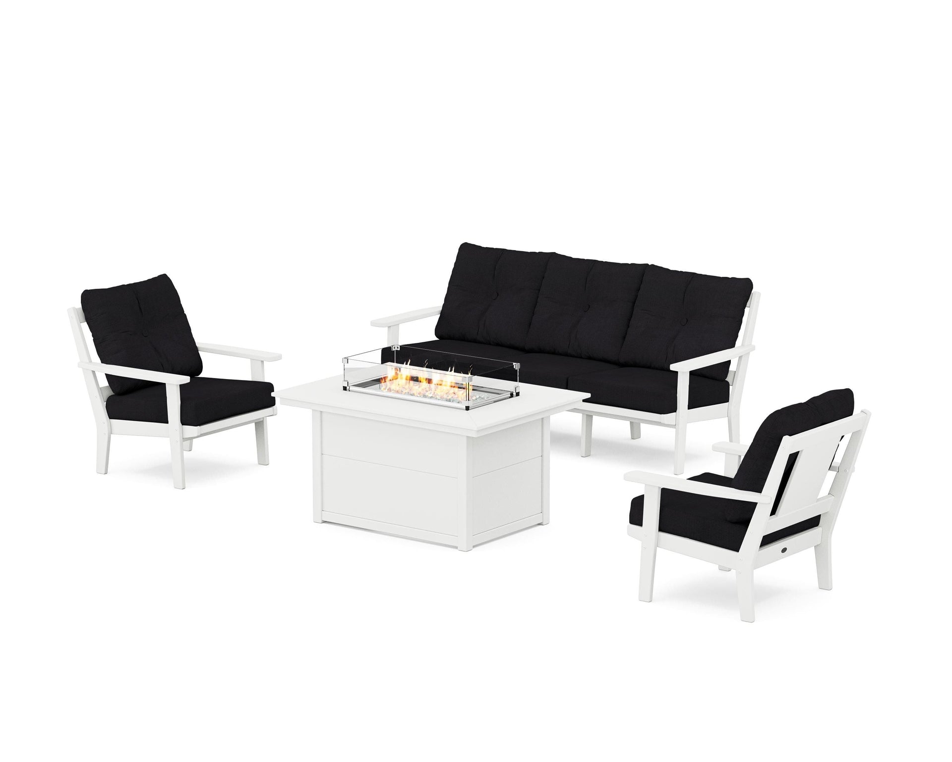 Prairie Deep Seating Fire Pit Table Set