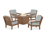 Cottage 5-Piece Deep Seating Set with Fire Pit Table
