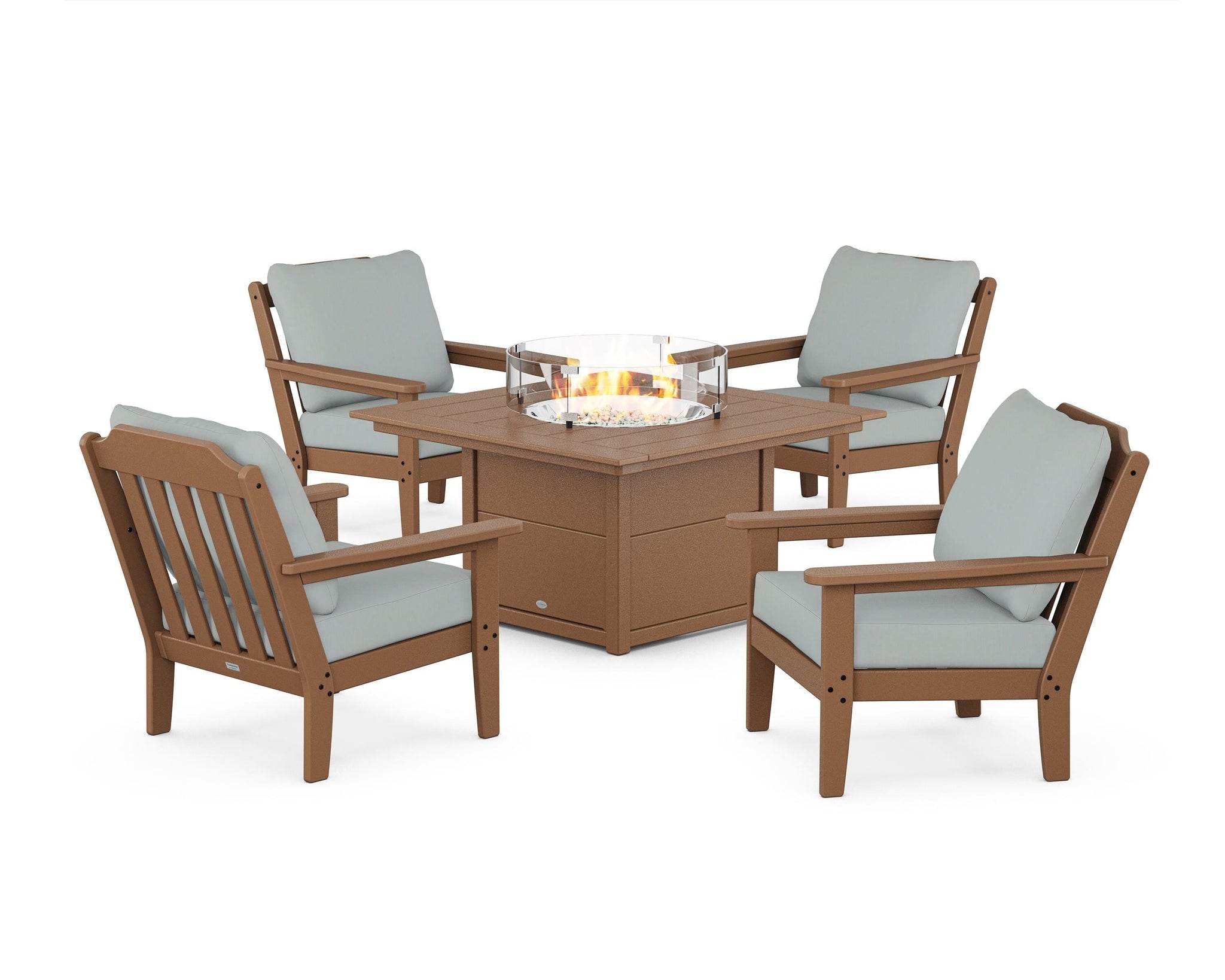 Cottage 5-Piece Deep Seating Set with Fire Pit Table