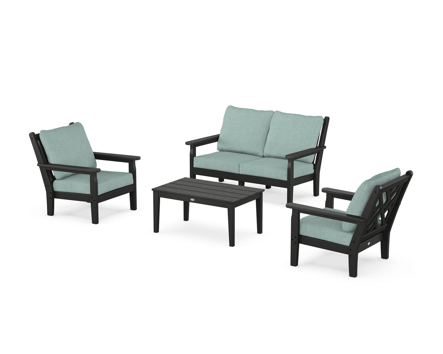 Chippendale 4-Piece Deep Seating Set with Loveseat