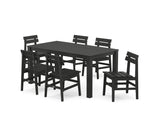 Modern Studio Plaza Chair 7-Piece Parsons Table Dining Set
