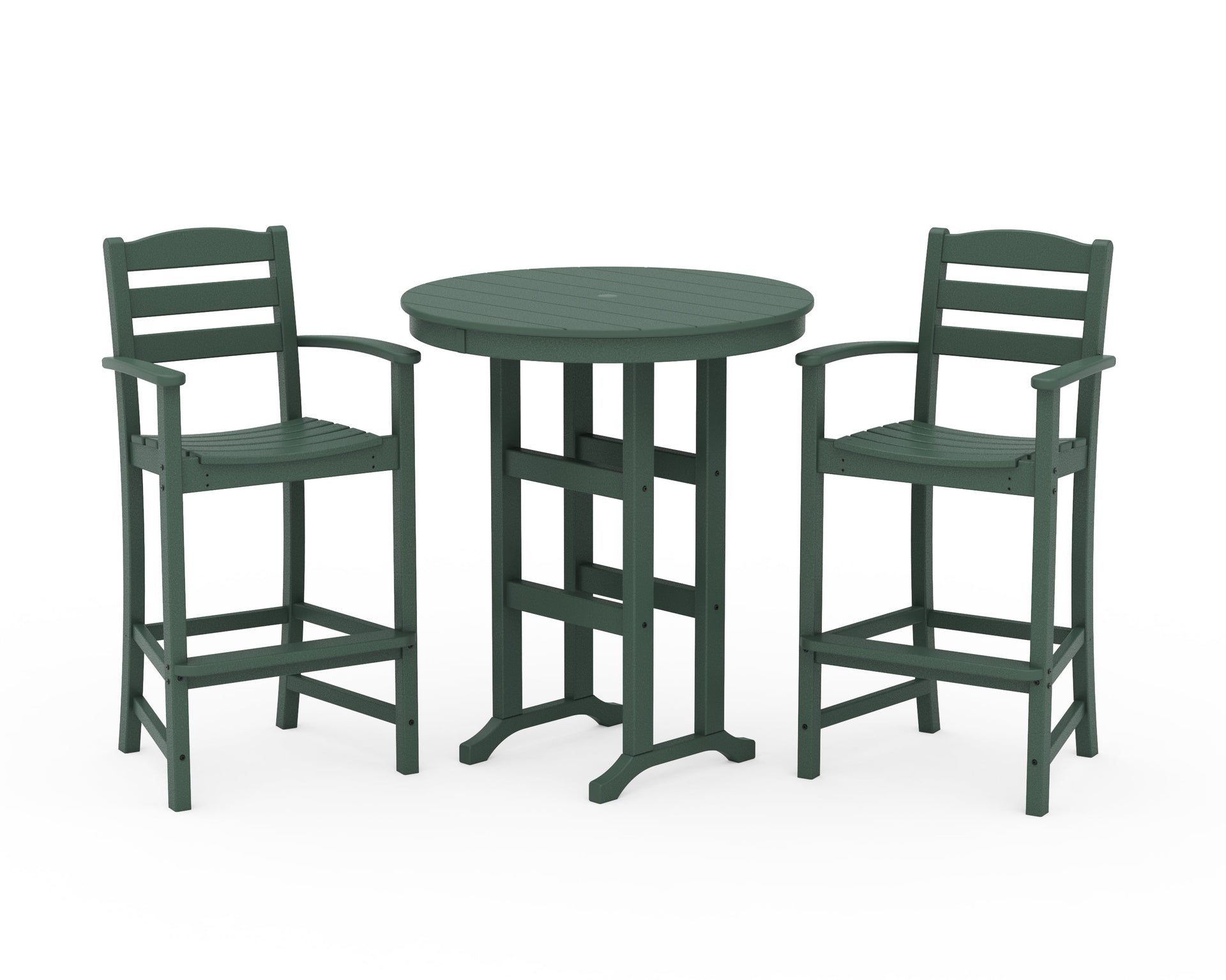 La Casa Café 3-Piece Round Farmhouse Bar Set