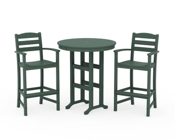 La Casa Café 3-Piece Round Farmhouse Bar Set
