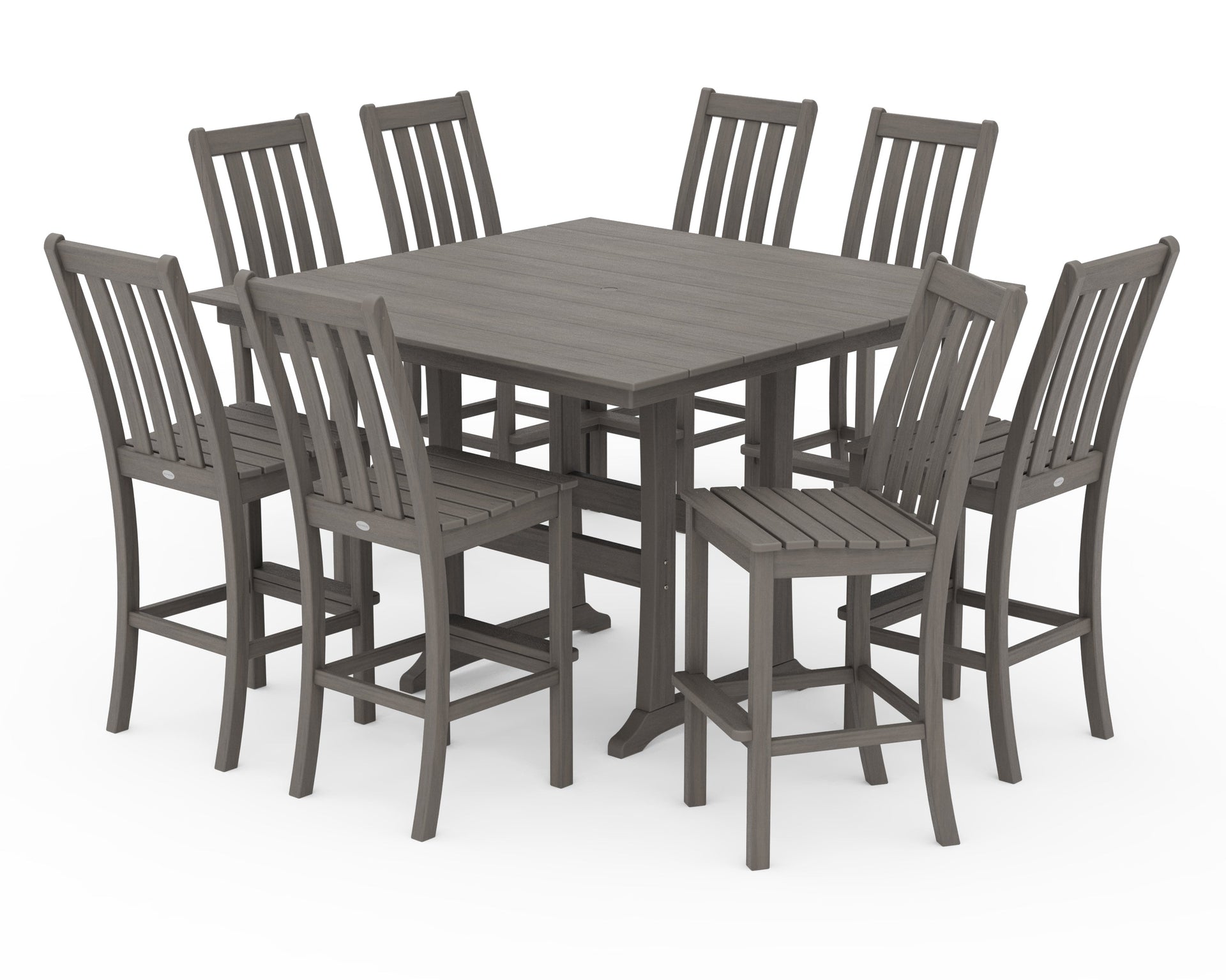 Vineyard 9-Piece Farmhouse Trestle Bar Set