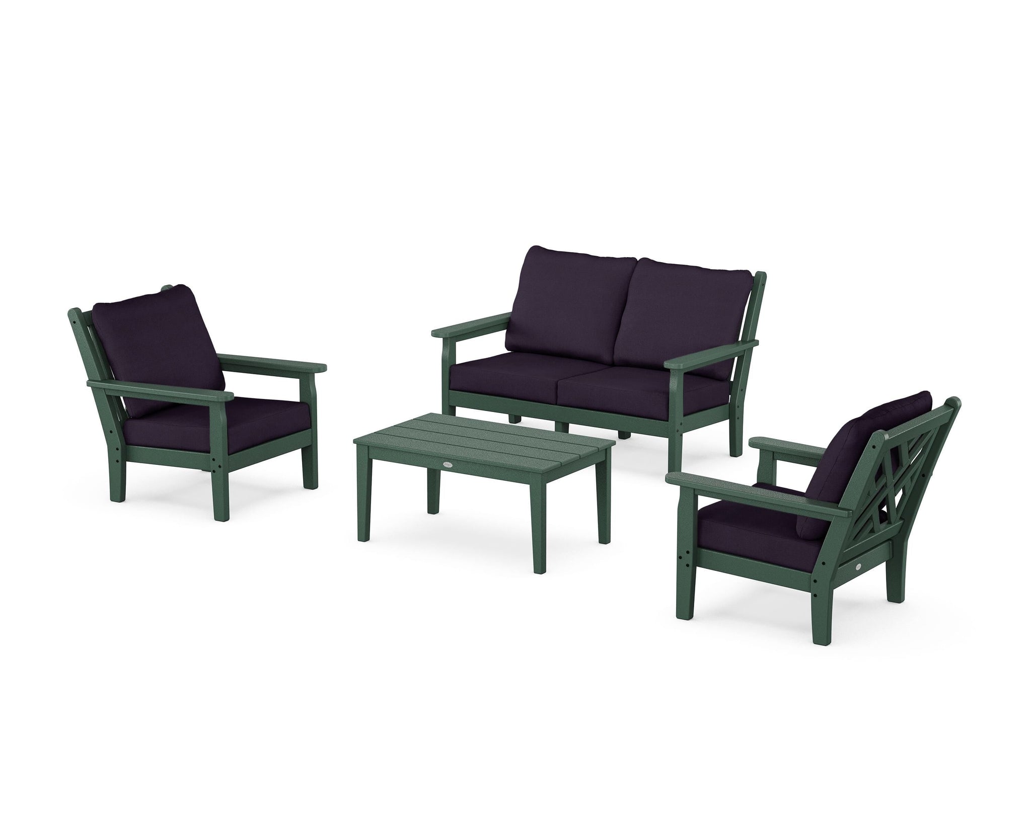 Chippendale 4-Piece Deep Seating Set with Loveseat