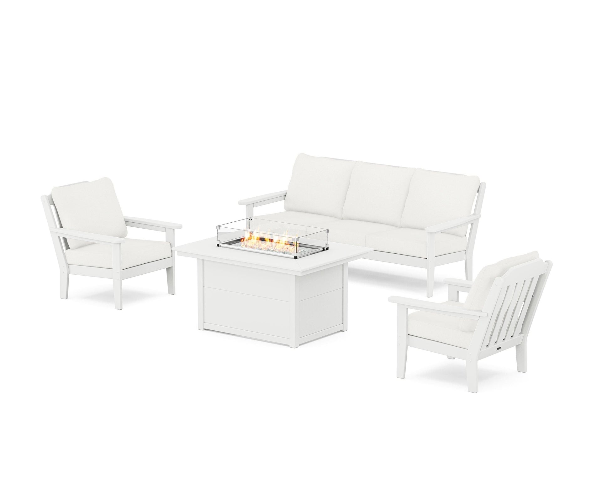 Cottage Deep Seating Fire Pit Table Set