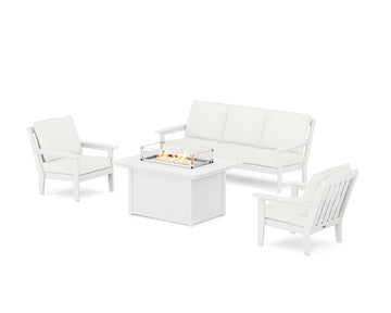 Cottage Deep Seating Fire Pit Table Set