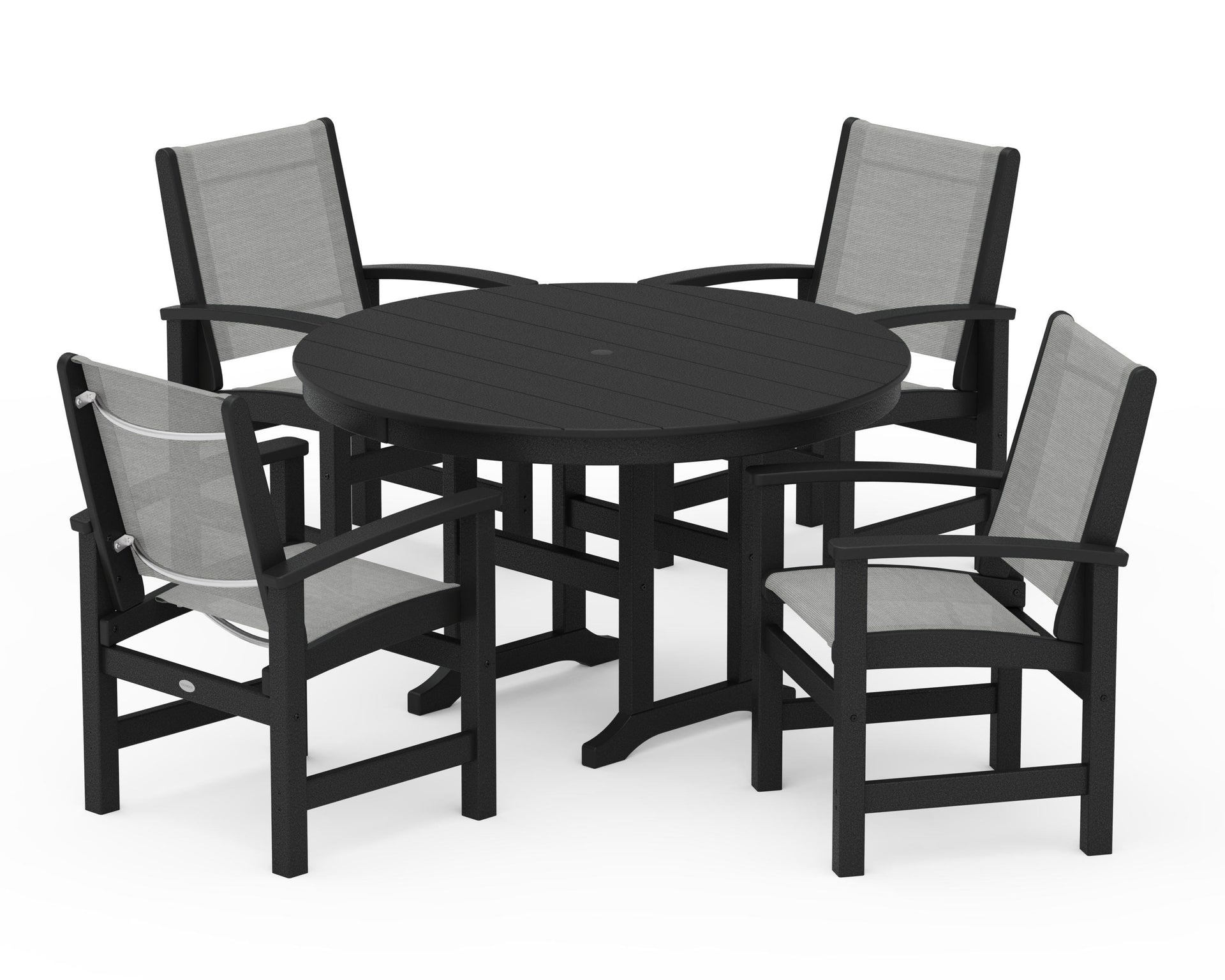 Coastal 5-Piece Round Farmhouse Dining Set