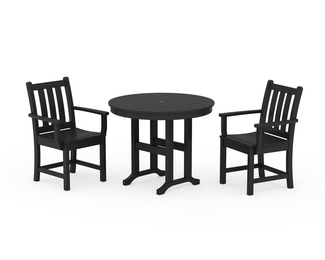 Traditional Garden 3-Piece Round Dining Set
