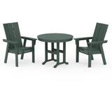 Modern Adirondack 3-Piece Round Dining Set