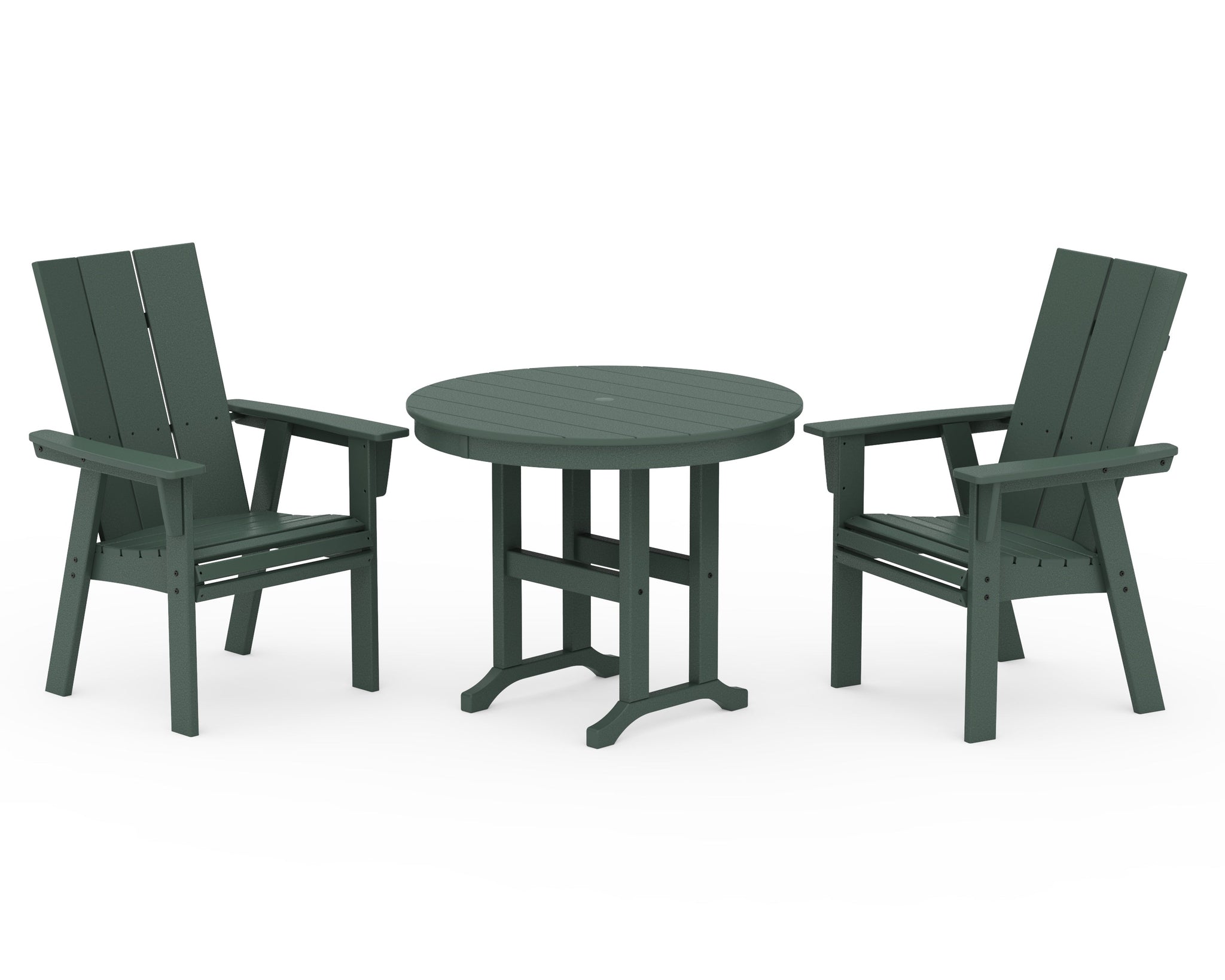 Modern Adirondack 3-Piece Round Dining Set
