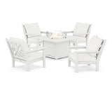 Chippendale 5-Piece Deep Seating Set with Fire Pit Table
