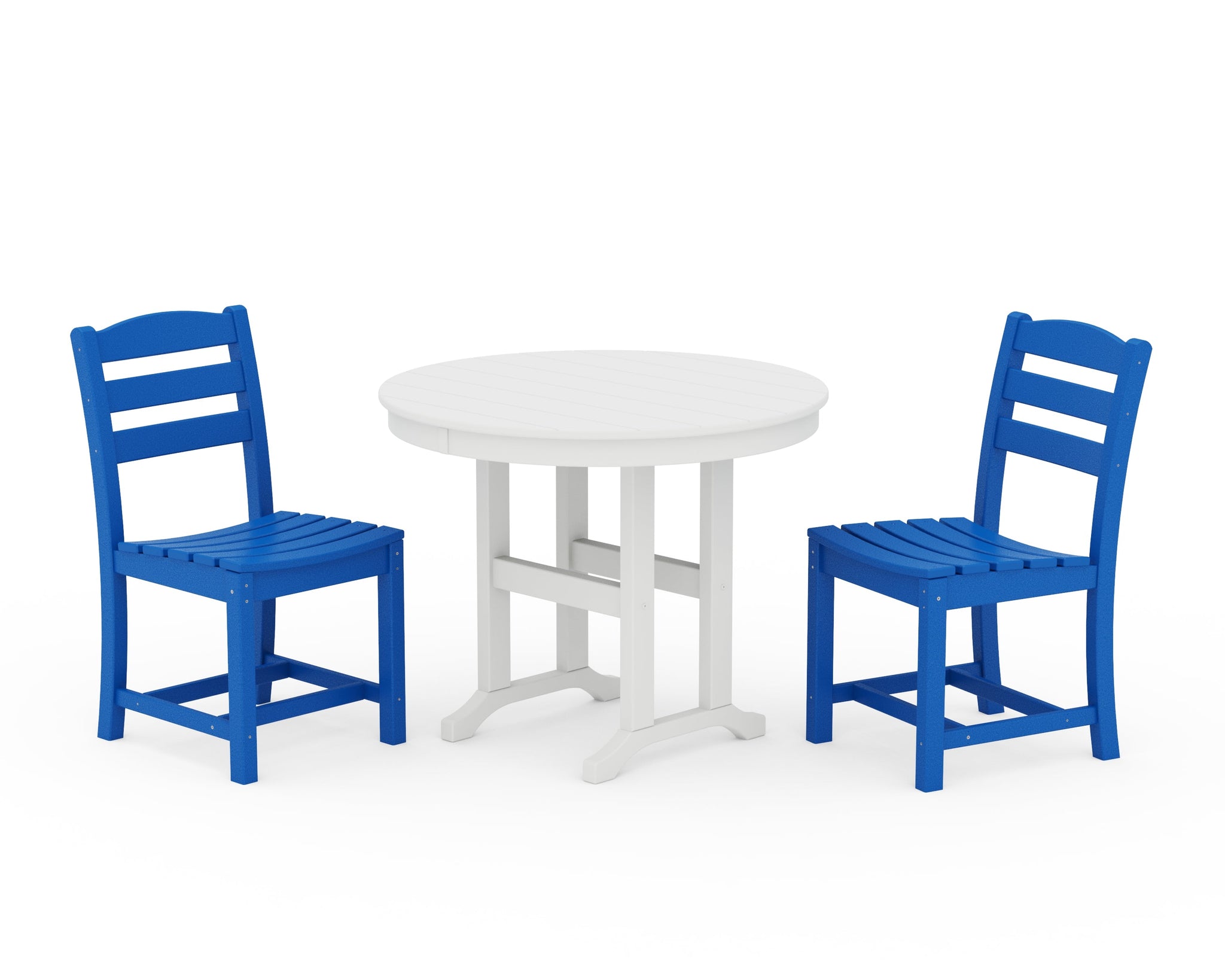 La Casa Café Side Chair 3-Piece Round Dining Set