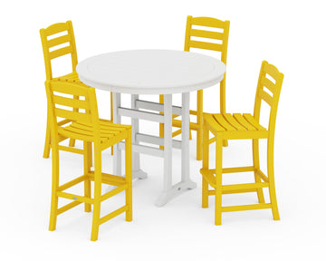 La Casa Café 5-Piece Side Chair Bar Dining Set