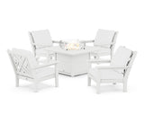 Chippendale 5-Piece Deep Seating Set with Fire Pit Table