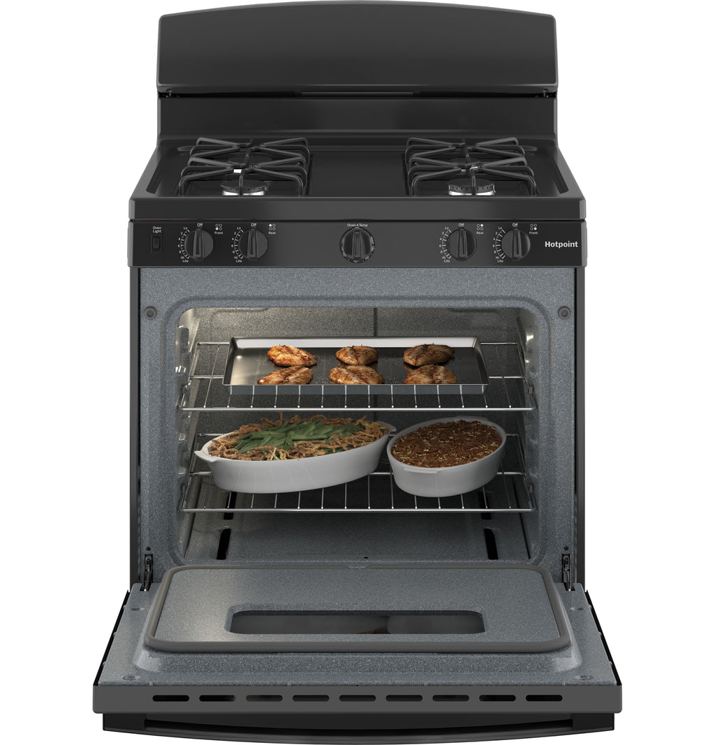 Hotpoint® 30" Free-Standing Front Control Gas Range