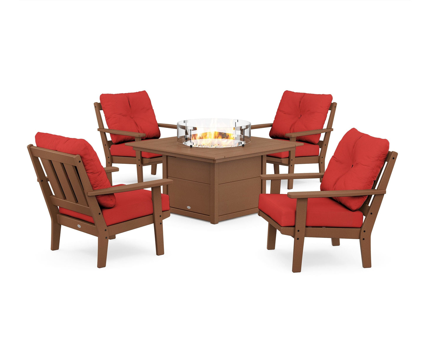 Oxford 5-Piece Deep Seating Set with Fire Pit Table