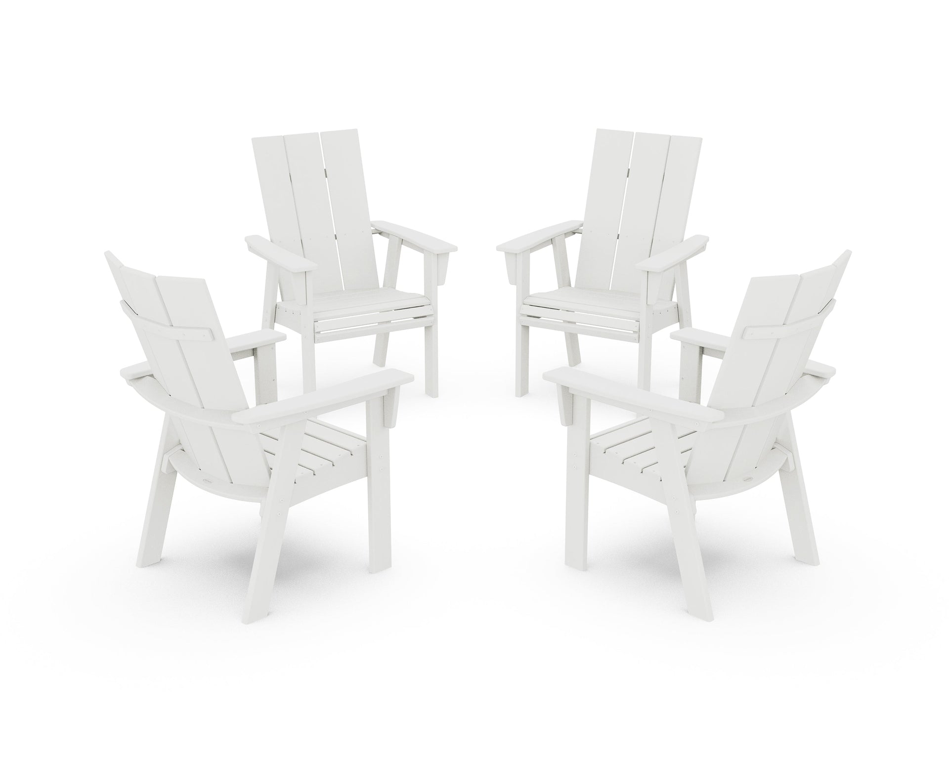 Modern 4-Piece Curveback Upright Adirondack Conversation Set