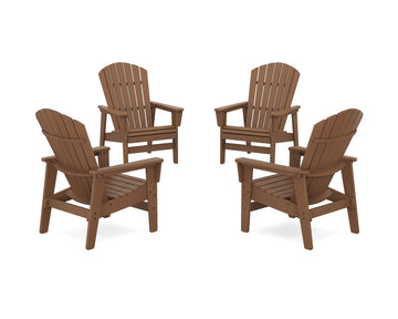 4-Piece Nautical Grand Upright Adirondack Chair Conversation Set