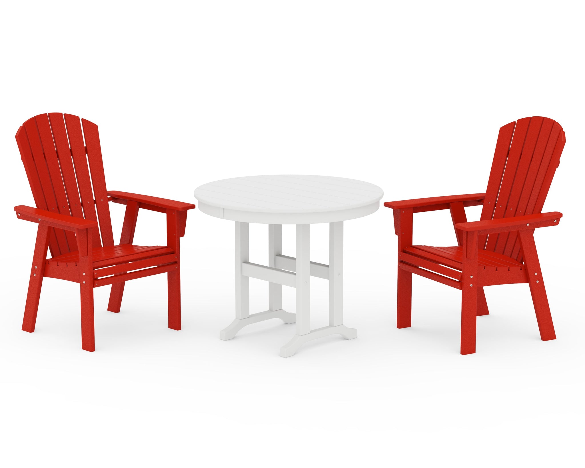 Nautical Adirondack 3-Piece Round Dining Set