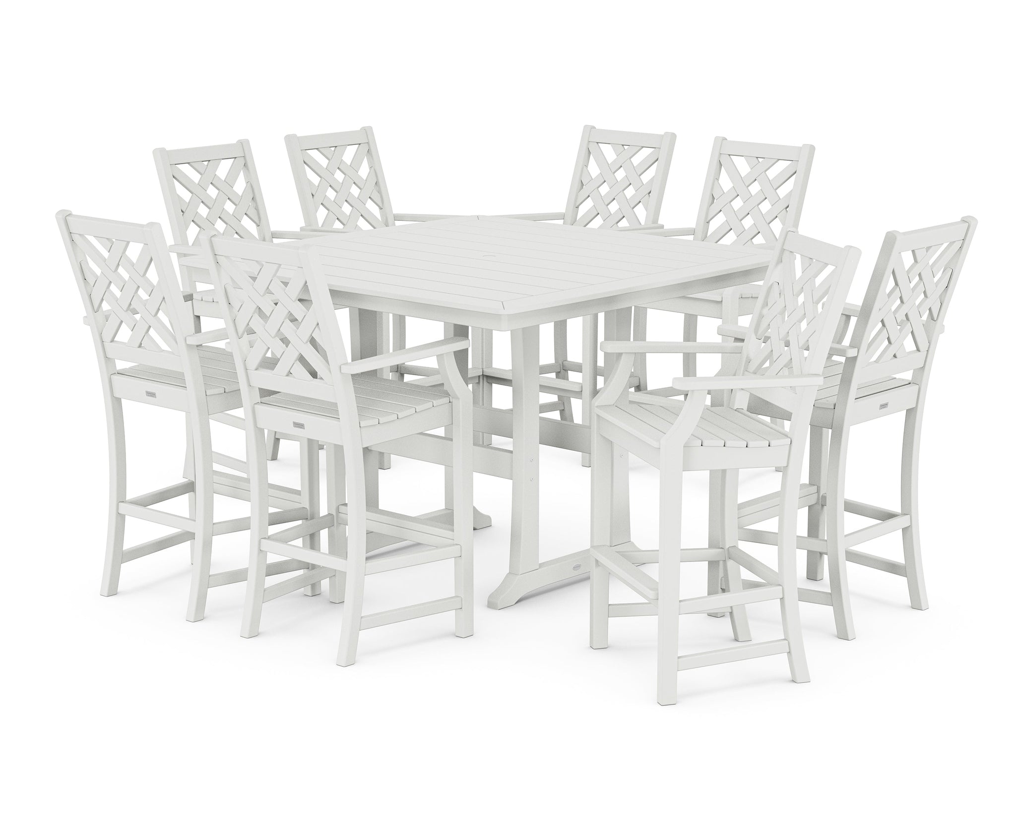 Wovendale 9-Piece Square Bar Set with Trestle Legs